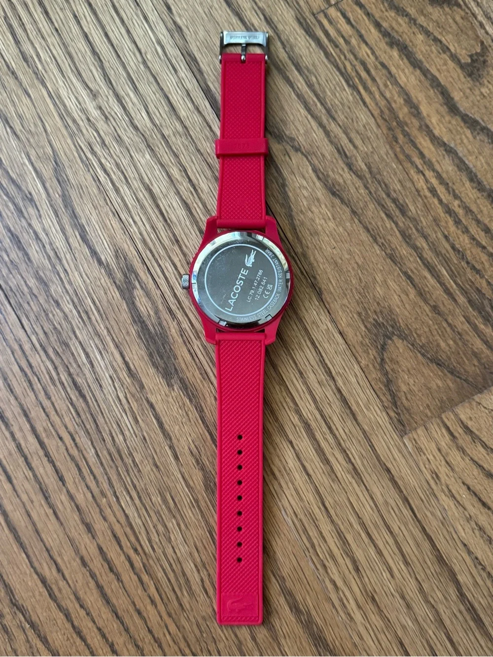 Lacoste Red Sport Silicone Watch with Green Logo